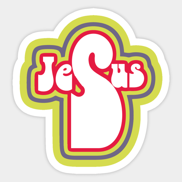 Jesus Cross Typography Sticker by AlondraHanley